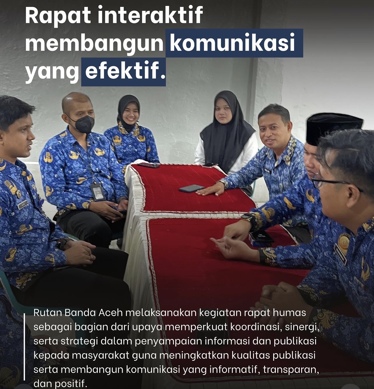 Perkuat Publikasi Positif dan Keterbukaan Informasi, Tim Humas Rutan Banda Aceh Gelar Rapat Evaluasi Internal