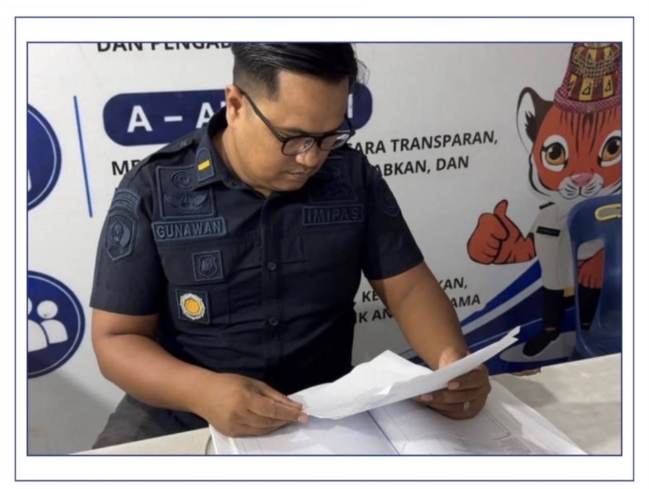 Perkuat Pengawasan Operasional dan Kedisiplinan, Pejabat Struktural Rutan Banda Aceh Lakukan Kontrol Piket Malam